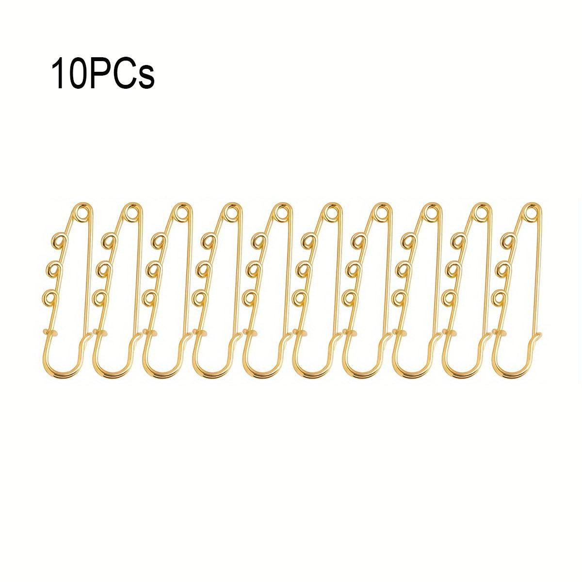 

10 шт. Булавка - Пряжка с защитой от скольжения, Подходит для изготовления и шитья швейной фурнитуры золотой
