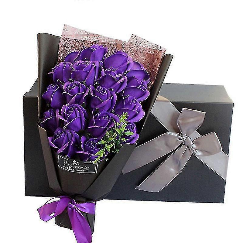 Experience the Beauty of Nature with our 18 Soap Roses Bouquet Gift Box - Perfect for Any Occasion