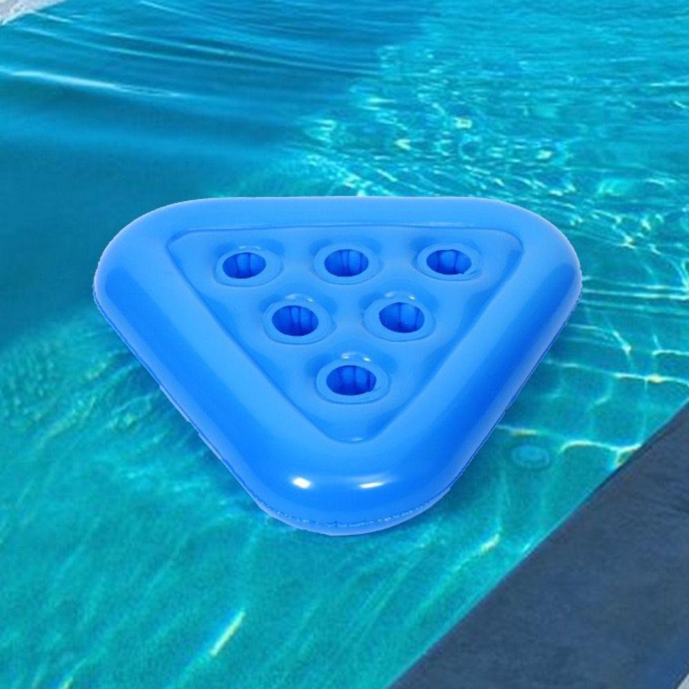 PVC Inflatable Triangle Cup Holder Interactive Float Bathing Pool Toy  Outdoor Lawn Parties