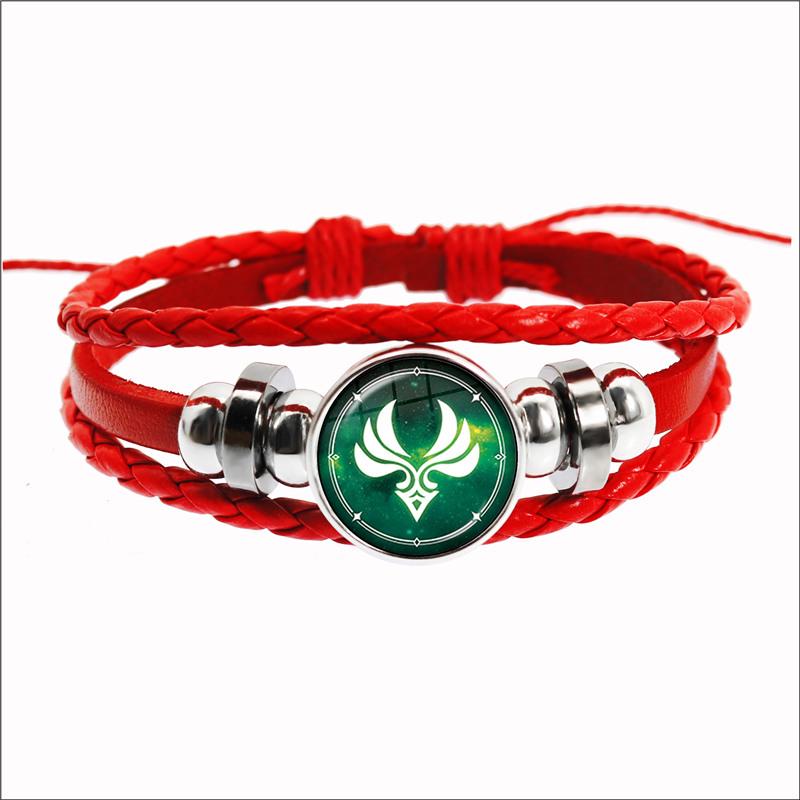 Genshin Impact Spiel Cosplay Requisite Auge Gottes Wasser Wind Donner Feuer Gestein Eis Element Lila Armband Schmuck Fans Geschenk