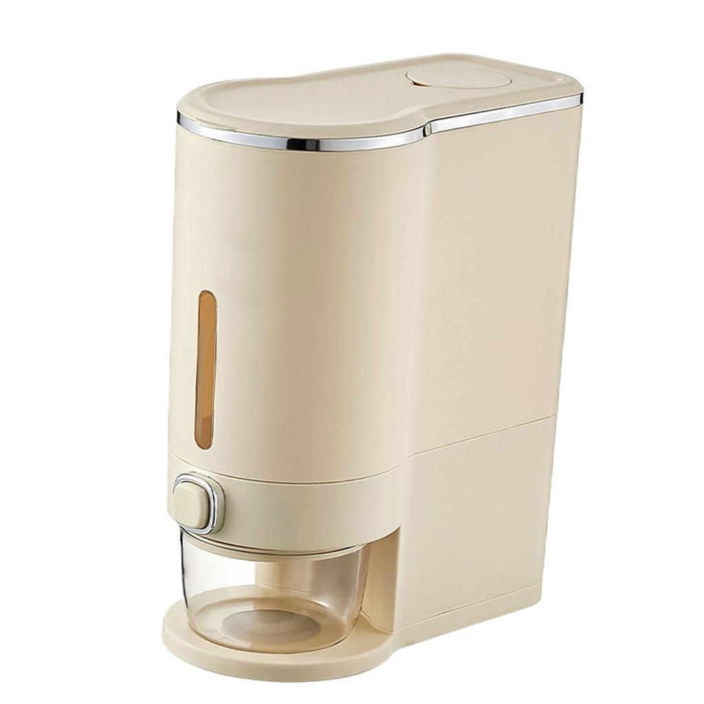 Küchen Reisspender Pressdesign Reisbehälter Lebensmittelaufbewahrungsbehälter Haushalt Getreidespender Eimer mit Messbecher