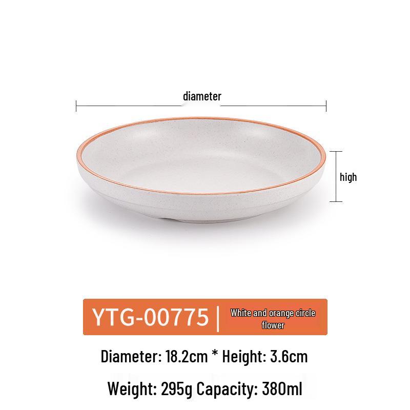 Japanese Style Melamine Deep Soup Plate - Imitation Porcelain for Restaurants or Home Dining