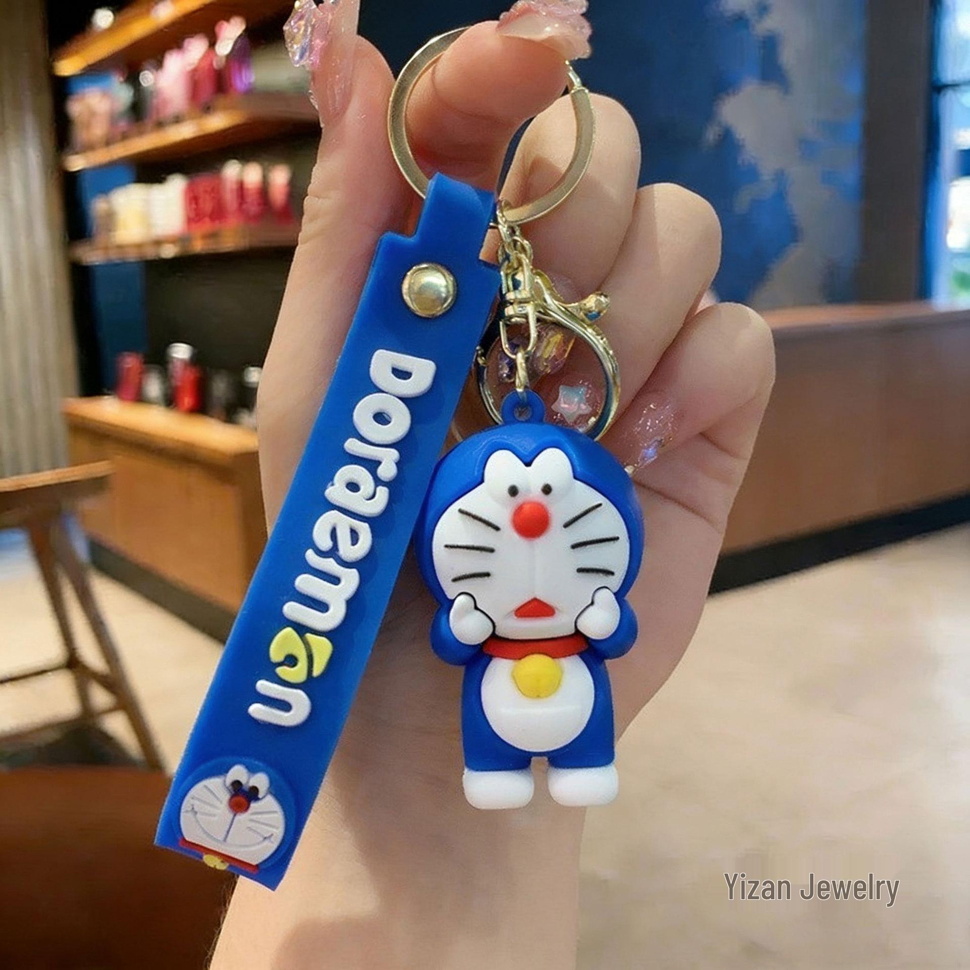 Cute Cartoon Doraemon Cat Keychain - Perfect Backpack Charm & Car Pendant