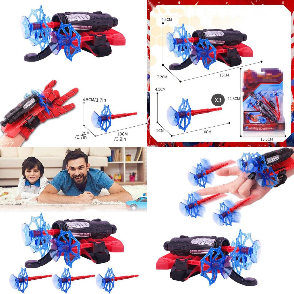 Spider-man Kids Plastic Cosplay Glove Launcher Set For Imaginative Play And Fun