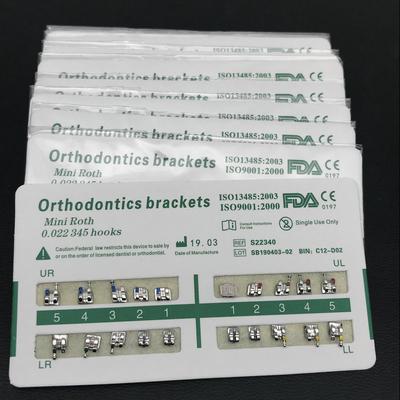 10packs Dental Orthodontic Metal Braces Bracket Mini Roth/MBT/Edgewise 022 Hooks 3 4 5