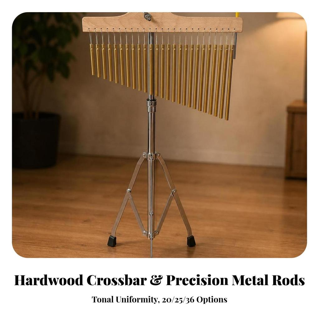 25-Note Wind Chime with Stand Clear Percussion Instrument Strong for Rehearsals