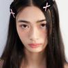 FANTASTIC PLANET [2SET] black pink ribbon velvet hair pin