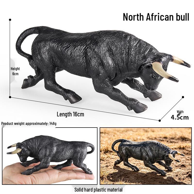 Realistic Farm Animal Model Set: Dairy Cow, Simmental Bull, Yellow Cattle, Fighting Bull, Water Buffalo, Yak