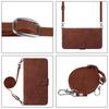 For Motorola Moto E13 4G Leather Case with Shoulder Strap Wallet Stand Phone Cover