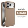 Plain Leather Case For iPhone 17 Air 16 15 14 Plus 13 Magnetic Cover For Magsafe Cover