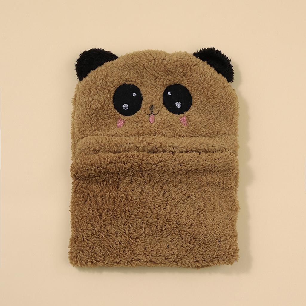 Winter Cartoon Rabbit Coral Velvet Cap Plush Balaclava Kids Caps Double Fleece Baby Scarf Hat Children