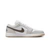 Jordan Air Jordan 1 Slip Resistant Abrasion Resistant Low Top Vintage Basketball Shoes Unisex White Brown 553558-146(Team1180-)