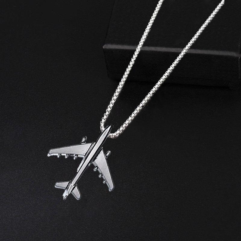 Pendant New Airplane Simple Neutral Hip Hop Non-fading Necklace