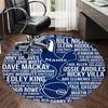 Custom Name Tottenham Hotspur Printed Round Rug Carpet Chair Rug Area Rug Entryway Doormats,for Office Chair Living Room Bedroom Kitchen Room.