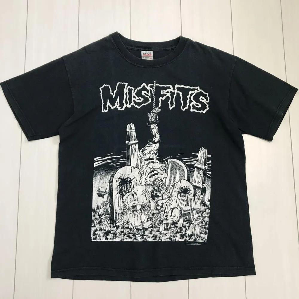 Unisex Short Sleeve Crew Neck Cotton T Shirt Misfits 2001 Band S