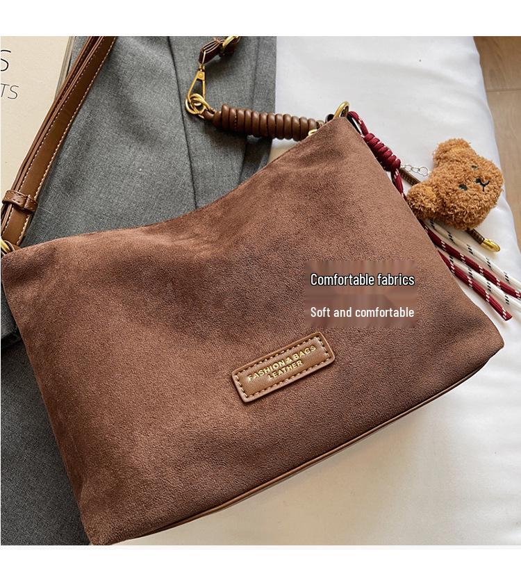2025 Minimalist Retro Suede Crossbody Shoulder Bag for Women