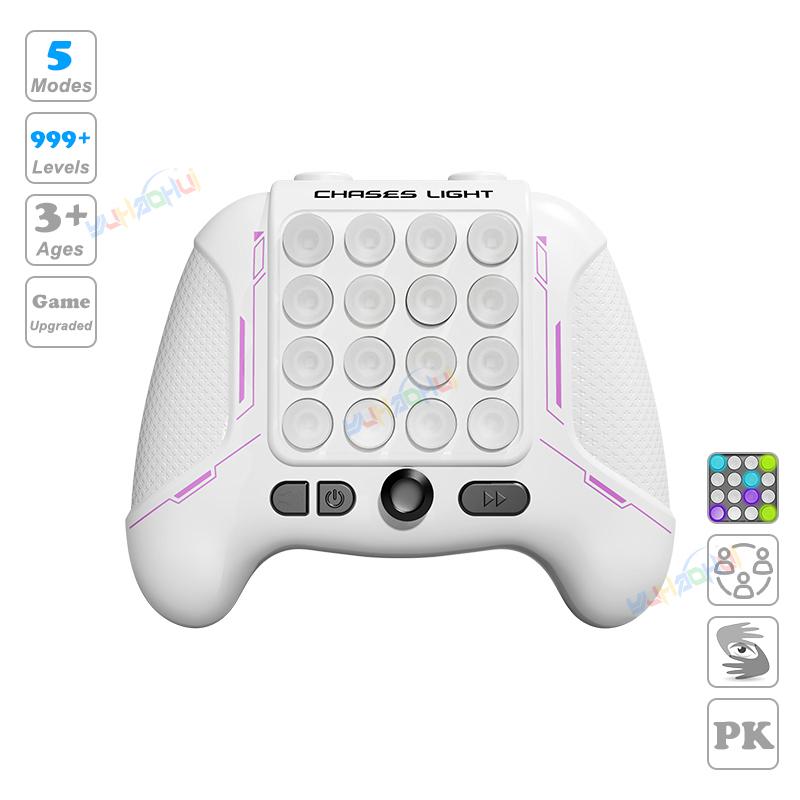 Chases Light Game Console Electronic Pop Light Up Quick Push Game Handle Toys for Children Adults Fidget Anti Stress Relief Toys