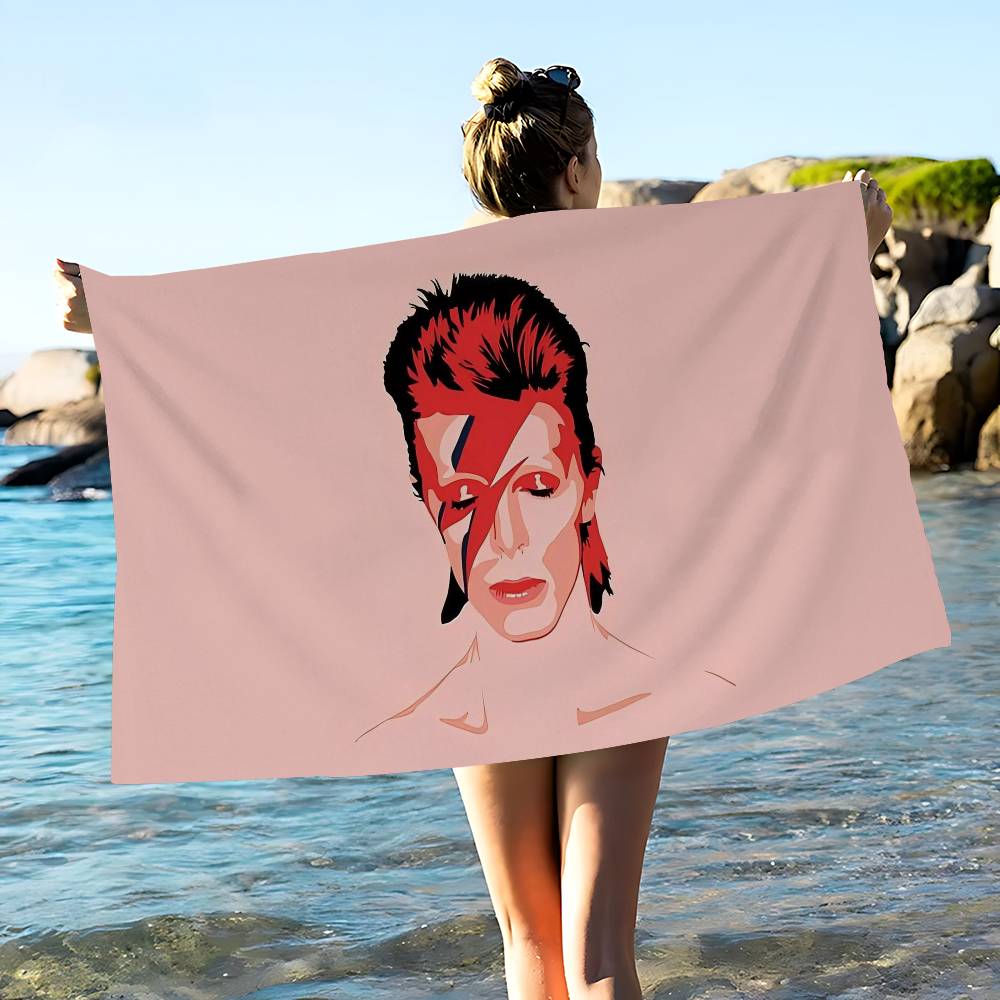 

Hot Singer D-David B-Bowie Microfiber Blanket Quick Drying Beach Towels Oversized Printing Super Absorbent Pool Towel Blanket W30*H60(CM)