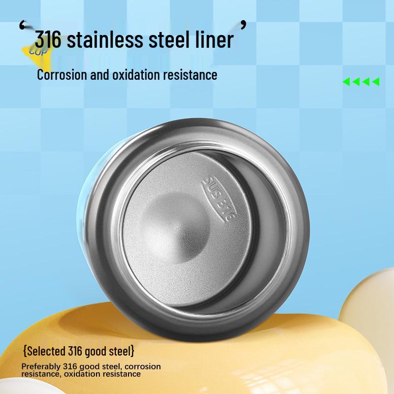 316 Stainless Steel Insulated Large Capacity Cup with Straw - Portable for Kids