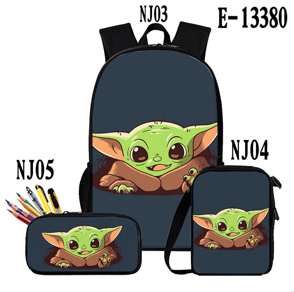 Sada batohů Baby Yoda 3dílná Školní taška pro děti Batoh pro batolata