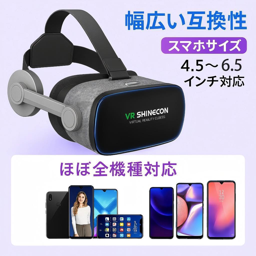 VR goggles for with integrated video lightweight 1080P Japanese manual compatible smartphones, headphones, DMM/360-degree support, design, support,