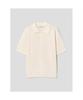 Half Milano Collar Neck Short Sleeve Knit Ivory