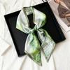 Korean Version of Rabbit Long Silk Scarf Streamer Women's Spring and Autumn New Scarf Double-layer Double-sided Decorative Scarf Handle Tied Bag