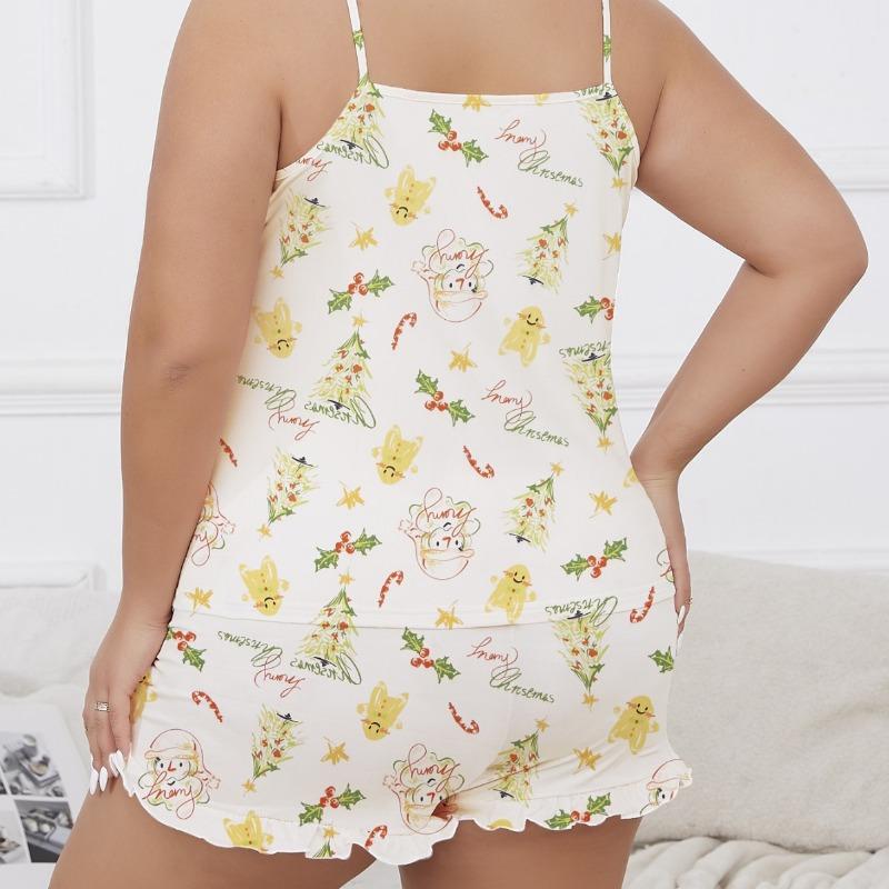 Women's Pajamas Summer Small Fresh Print Halter Shorts Two-piece Home Wear