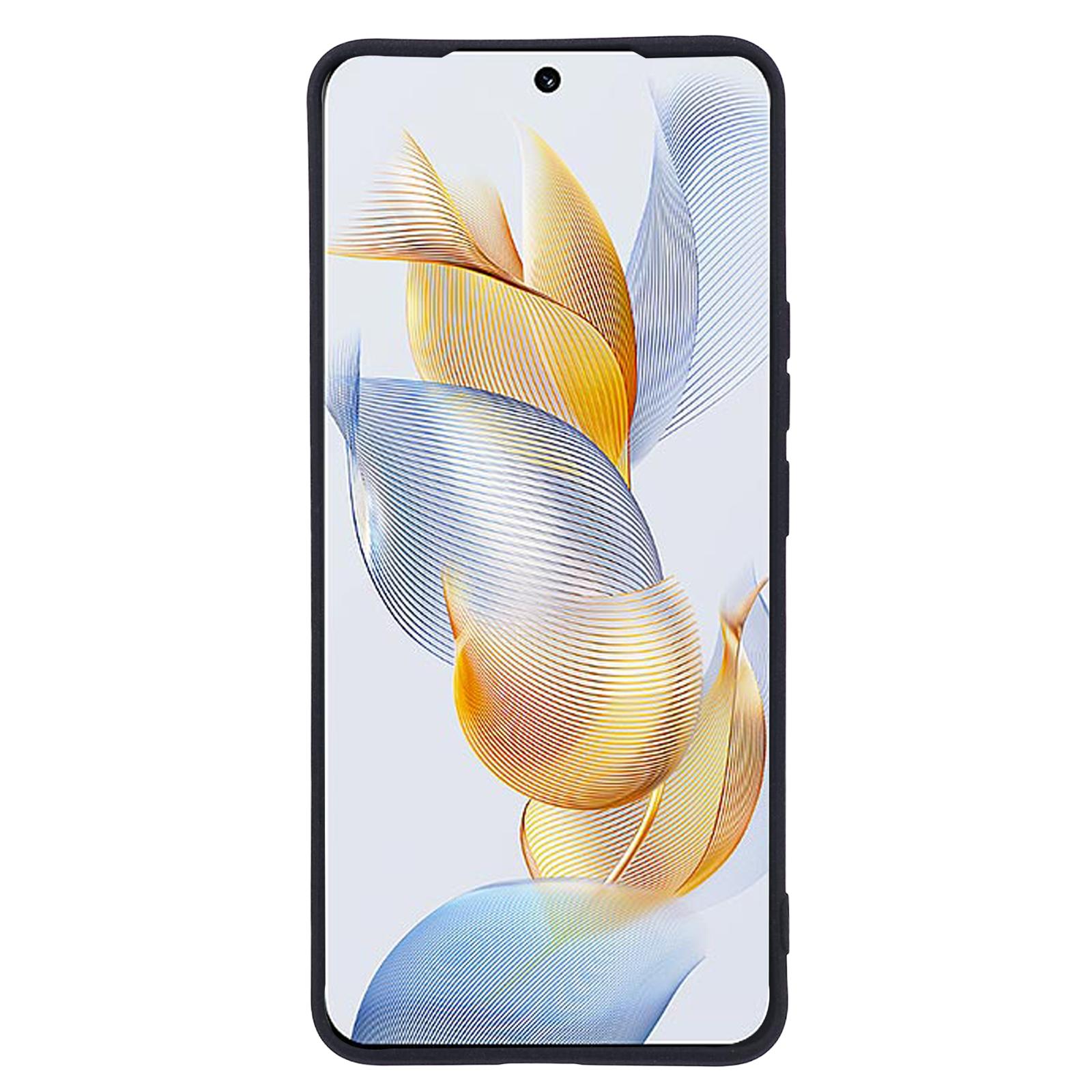 

For Honor 90 Phone Case Precise Cutout Double-Sided Matte Back Cover Black