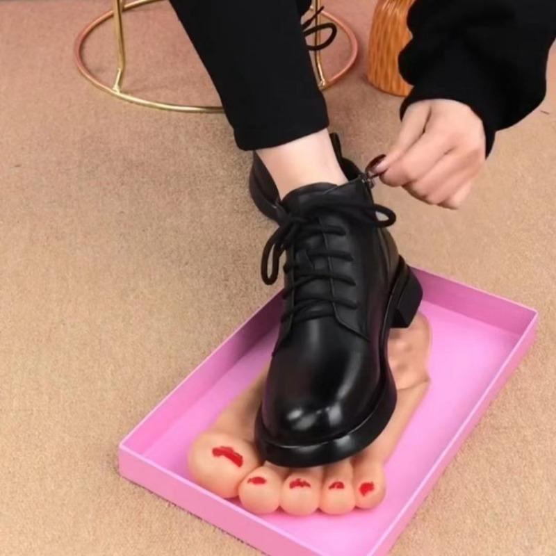 Stivali Martin piatti, Stivaletti singoli con suola morbida, Nuovi stivaletti alla caviglia a punta rotonda, Stivaletti alla caviglia versatili, Scarpe da donna