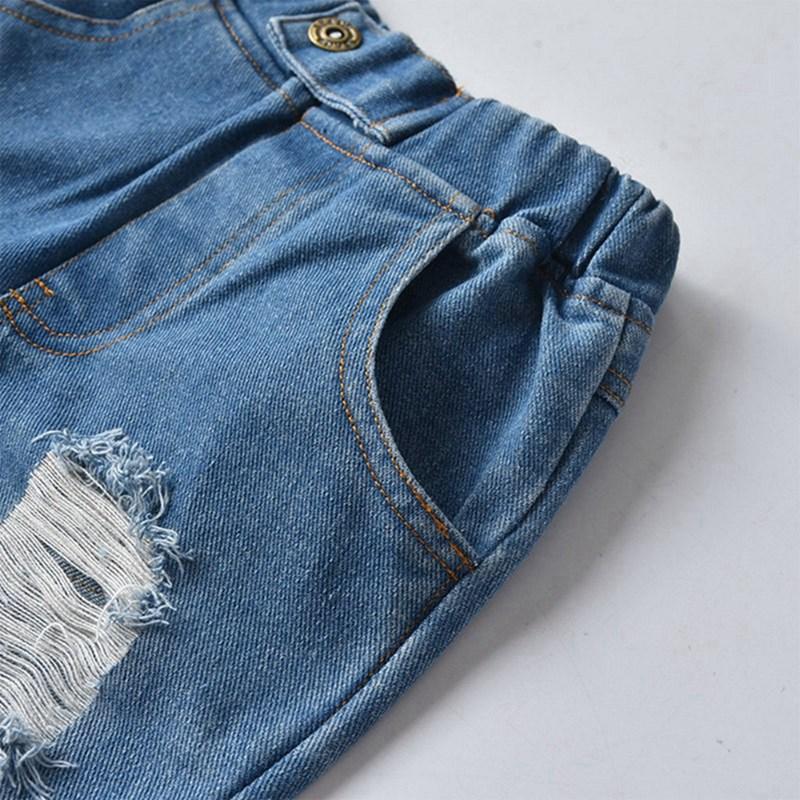 1-6 Jahre Kinder zerrissene Jeans Kinderhosen