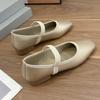 Fashion Mary Jane Single Shoes Thick Heel Shoes Elegant Classic Retro Square Toe Comfortable Soft Shallow Cut Low Heel Women's Shoes