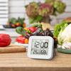 aninako Digital Clock, Splash-proof and Waterproof, Timer, Thermometer, Hygrometer, Digital TabletopWall Mount, Alarm Clock, LCD Display, Bathroom