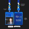 Aluminum Alloy ID Badge Holder with Lanyard for Employee, Student, or Conference Pass Customization