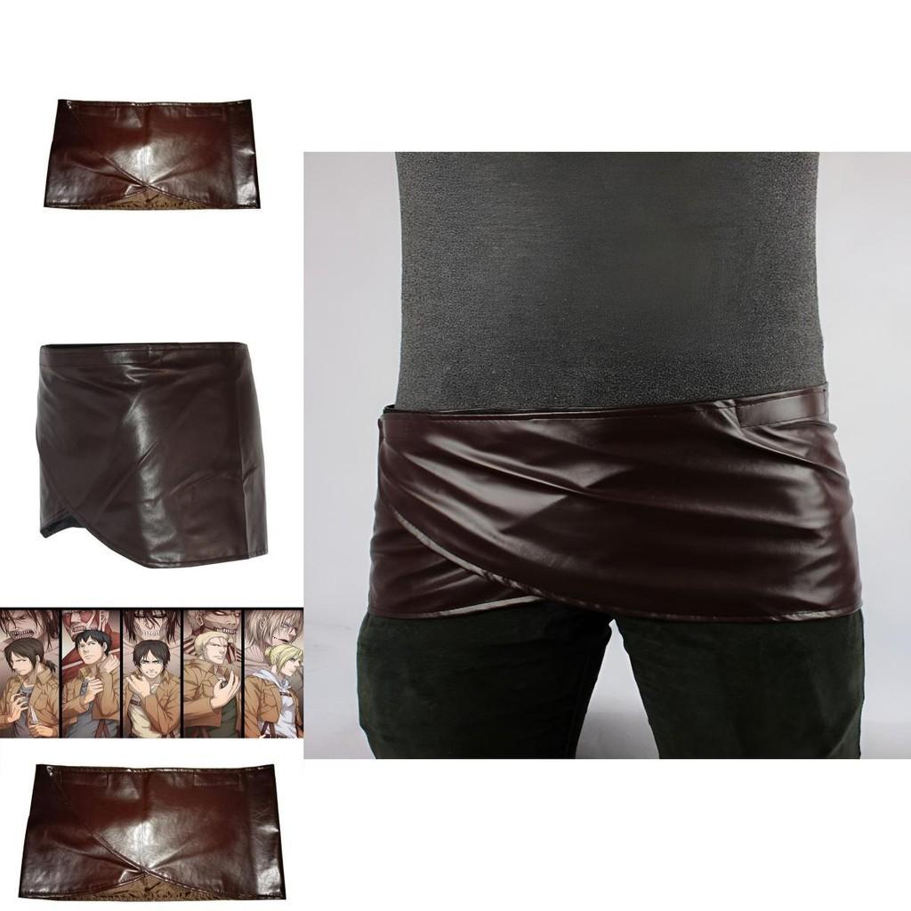 Dark Brown Game Role Playing Anime Character Imitation Mini Skirt Velcro Design