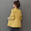 2026 New Korean Style Slim-Fit Windbreaker for Women, Spring and Autumn Stand-Up Collar Solid Color Coat