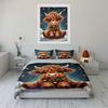 Adorable Highland Cow Bedding Set Bedding Duvet Cover Set Duvet Cover Pillowcases (1 * Duvet Cover 2 * Pillowcases, without duvet insert)
