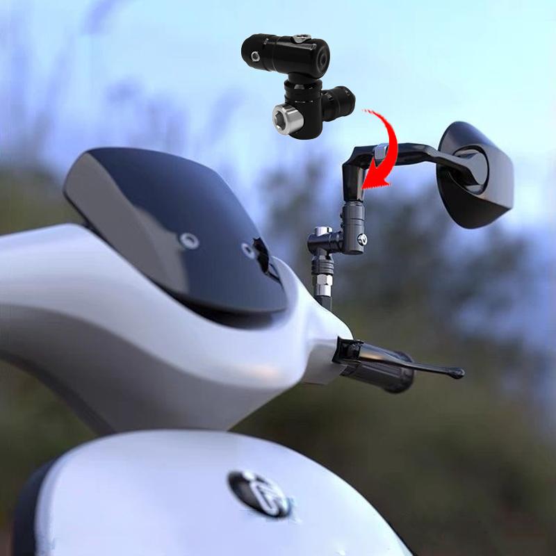 Motorcycle Side Mirror Folding Mechanism Cnc 360° Processor Universal Rearview Mirror Fully Adjusta