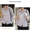 2025 Thickened Jacquard Knit Hooded Wool Cardigan: Women's Cable Knit Short Hoodie, Solid Color