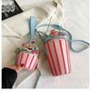 Creative Ice Cream Print Crossbody Bag for Women Colorful Metal Chain Shoulder Bag Cute Design Phone Bag for Teenage Girls