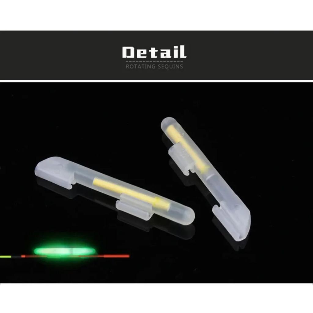 100pcs 50Bags Clip-On Fishing Rod Glow Stick Night Fishing Lights Float Stopper Fireflies Luminous Float Bobber Dark Glow Sticks 260319