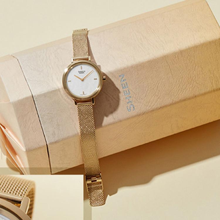 Casio Women's SHEEN White Watch SHE-C150GM-7AUPFP-person