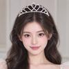 Alloy Crowns Headpiece Crystal Rhinestone Hair Ornament New Crystal Crown  For Women Girls