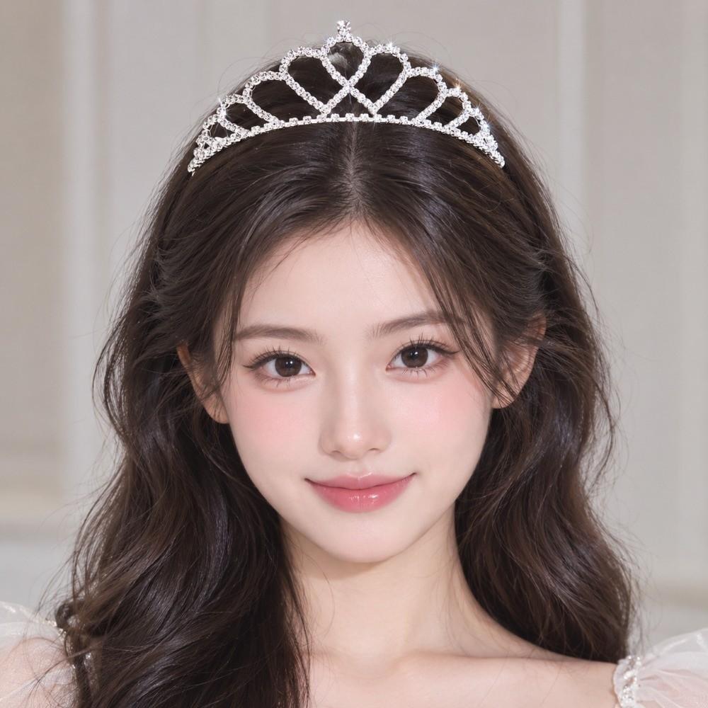 Alloy Crowns Headpiece Crystal Rhinestone Hair Ornament New Crystal Crown For Women Girls