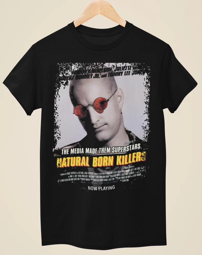 Natural Born Killers Movie Poster Inspired Unisex Black TShirt S