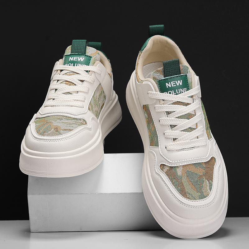 Comfortable and breathable flat-heeled shallow-mouth Forrest Gump casual board shoes lace-up little white board shoes can be worn in all seasons