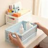 Foldable Storage Basket Stackable Collapsible Basket Folding Desktop Organizer With Handles For Snacks Cosmetics Laundry Cabinet