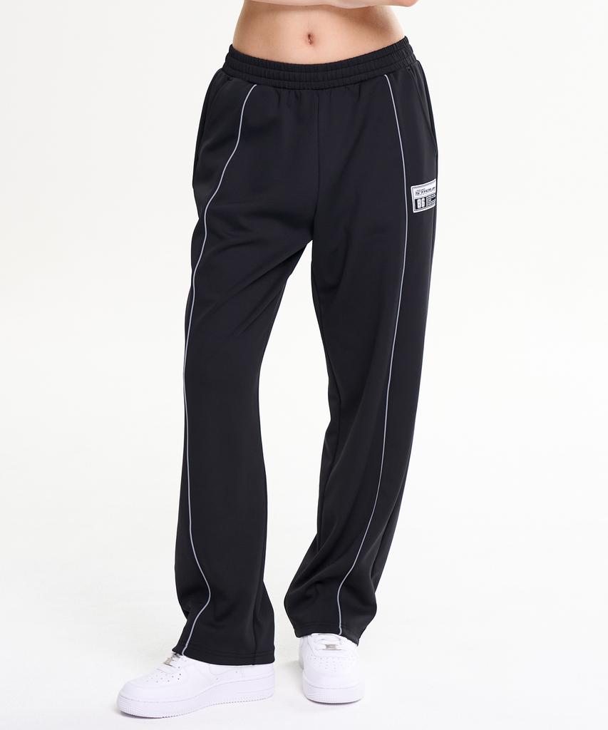 Leijibi [Summer 2-Pack] Giant Fit Track Pants Wide Gymwear Training Workout Wear Elastic Waist Pants W (2 Colors)