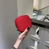 Genuine Leather Mini Coin Purse Small Square Bag With Chain Strap Crossbody Shoulder Women