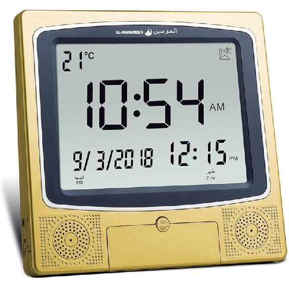 

HA-4009 (Сірий) Годинник Азан, Час молитов мусульман, Годинник Азан Фаджр / Багатофункціональний годинник / Декоративний годинник / Годинник мечеті золотий